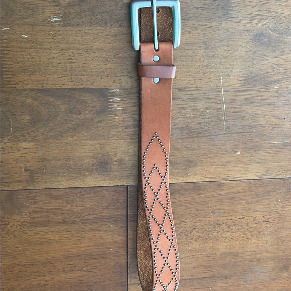 Brown Leather Men's Belt